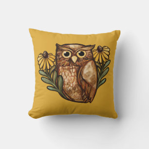 Black Eyed Susan Owl Flower Owls Kussen