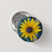 Black Eyed Susan Ronde Button 3,2 Cm (Voorkant /achterkant)