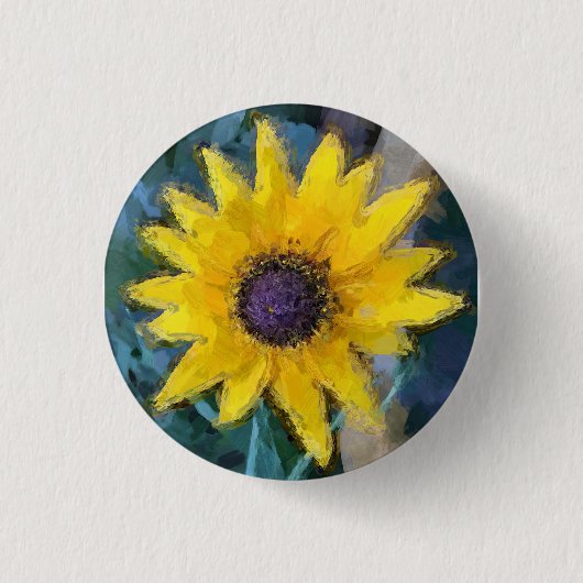 Black Eyed Susan Ronde Button 3,2 Cm (Voorkant)