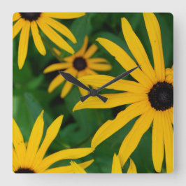 Black Eyed Susan Square Wall klok