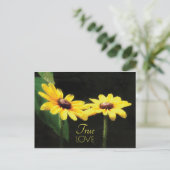 Black Eyed Susan True Love Quote Briefkaart (Staand voorkant)