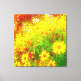 'Black-Eyed Susan Veld' Canvasprint met lijst Canvas Afdruk