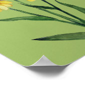 Black Eyed Susan Waterverf Daisy Art schattige dag Poster (Hoek)