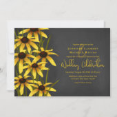 Black Eyed Susan wilde bloem krijtbord trouwen Kaart (Voorkant)