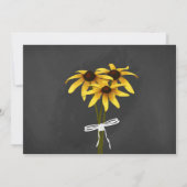 Black Eyed Susan wilde bloem krijtbord trouwen Kaart (Achterkant)