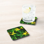 Black Eyed Susan Wildflower Abstract Bier Onderzetter (Rechterzijde)