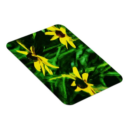 Black Eyed Susan Wildflower Abstract Magneet (Rechterzijde)