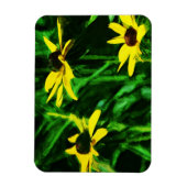 Black Eyed Susan Wildflower Abstract Magneet (Verticaal)