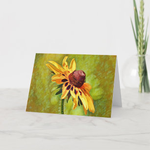 Black Eyed Susan Wildflower Art Note Kaart
