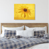 Black-Eyed Susan Wildflower Canvas Afdruk (Insitu (Slaapkamer))