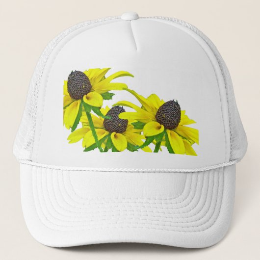 Black-Eyed Susan Wildflower Coordinating Items Trucker Pet (Voorkant)