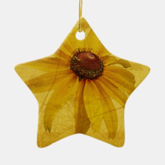 Black-Eyed Susan Wildflower Keramisch Ornament (Voorkant)