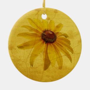 Black-Eyed Susan Wildflower Keramisch Ornament