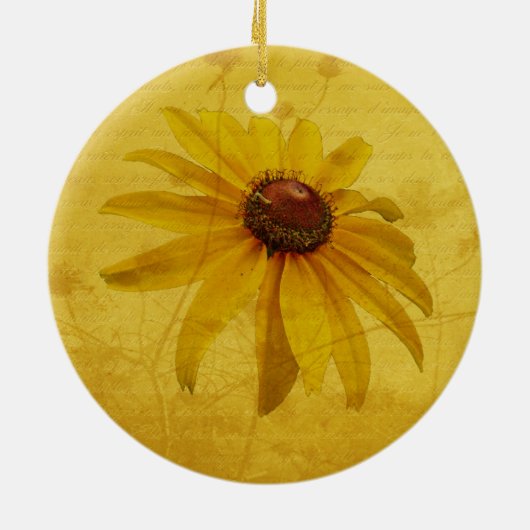 Black-Eyed Susan Wildflower Keramisch Ornament (Achterkant)