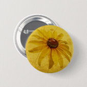 Black-Eyed Susan Wildflower Ronde Button 5,7 Cm (Voorkant /achterkant)
