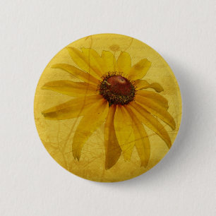 Black-Eyed Susan Wildflower Ronde Button 5,7 Cm