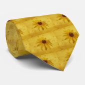 Black-Eyed Susan Wildflower Stropdas (Opgerold)