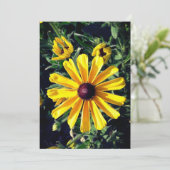 Black-Eyed Susan Yellow Flower Kaart (Staand voorkant)