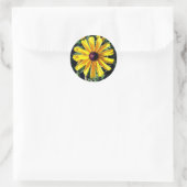 Black-Eyed Susan Yellow Flower Ronde Sticker (Tas)