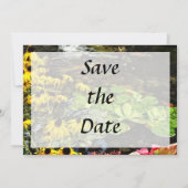 Black-Eyed Susans Bij Koi Vijver Save the Date (Achterkant)