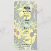 Black Eyed Susans Bij Stenen Muur Menu (Voorkant / Achterkant)