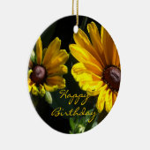 Black Eyed Susans Birthday Keramisch Ornament (Rechts)