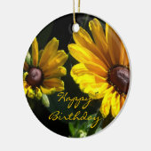 Black Eyed Susans Birthday Keramisch Ornament (Links)