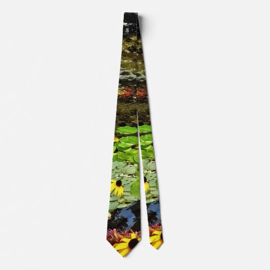 Black-Eyed Susans By Koi Pond Stropdas (Voorkant)