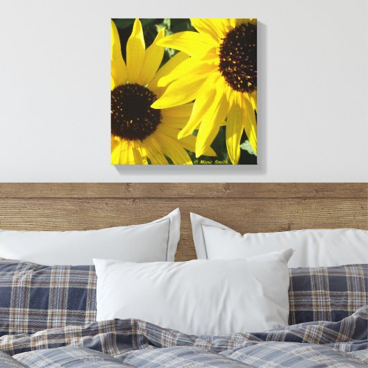 Black Eyed Susans Canvas Afdruk (Insitu (Slaapkamer))
