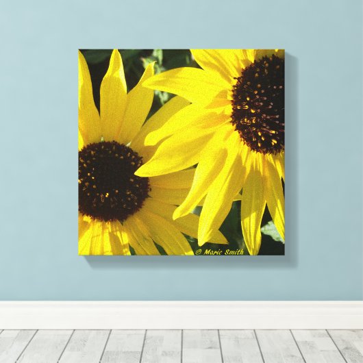 Black Eyed Susans Canvas Afdruk (Insitu (Houten vloer))