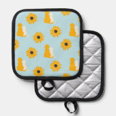 Black Eyed Susans en Goldens Pot Holder Pannenlap (Voorkant / Achterkant)