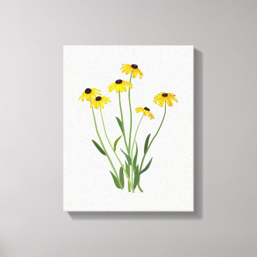 Black Eyed Susans Flower Fine Art Canvas afdrukken (Voorkant)