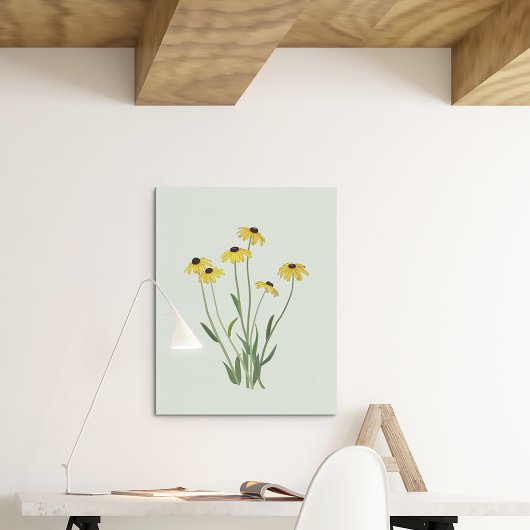 Black Eyed Susans Flower Fine Art Canvas afdrukken