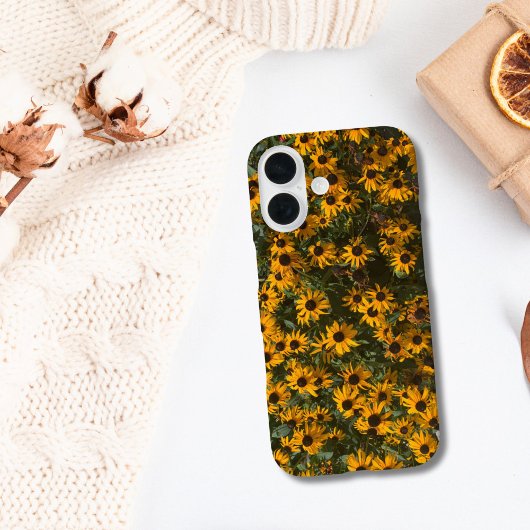 Black eyed Susan's Flowers Black Yellow Floral Case-Mate iPhone Case