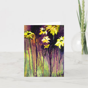 Black Eyed Susans Flowers Card Kaart