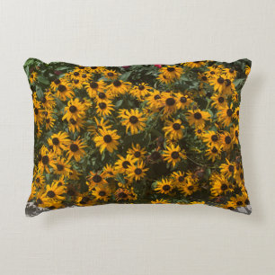 Black eyed Susan's Flowers, Floral, Photography Accent Kussen