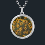 Black eyed Susan's Flowers, Floral, Photography Zilver Vergulden Ketting<br><div class="desc">Een zilveren ketting met een foto van Black eyed Susan die ik nam op vakantie op de stranden in Delaware.</div>