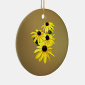 Black-Eyed Susans in een rij Keramisch Ornament (Rechts)