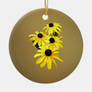 Black-Eyed Susans in een rij Keramisch Ornament