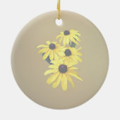 Black-Eyed Susans in een rij Keramisch Ornament (Achterkant)