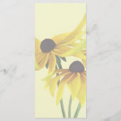 Black Eyed Susans met Curly Petals Weddenschap Men Menu (Achterkant)