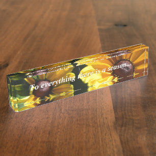 Black Eyed Susans met Gezegde Naambordje