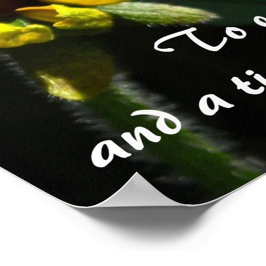 Black Eyed Susans met Scriptversie Poster (Hoek)