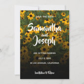 Black Eyed Susans Ombre Save the Date Kaart (Voorkant)