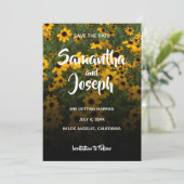 Black Eyed Susans Ombre Save the Date Kaart (Staand voorkant)