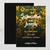 Black Eyed Susans Ombre Save the Date Kaart (Voorkant / Achterkant)