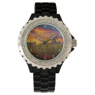 Black-eyed Susans, oorspronkelijk door Gary Poling Horloge