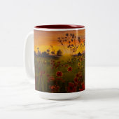 Black Eyed Susans, origineel van Gary Poling Tweekleurige Koffiemok (Voorkant links)