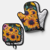 Black-Eyed Susans Ovenwant & Pannenlap Set (Voorkant / Achterkant)