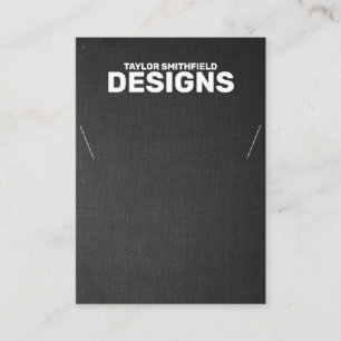 Black Fabric Ketting Display Card Visitekaartje